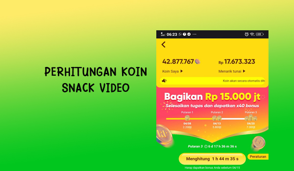 Perhitungan Koin Di Aplikasi Snack Video